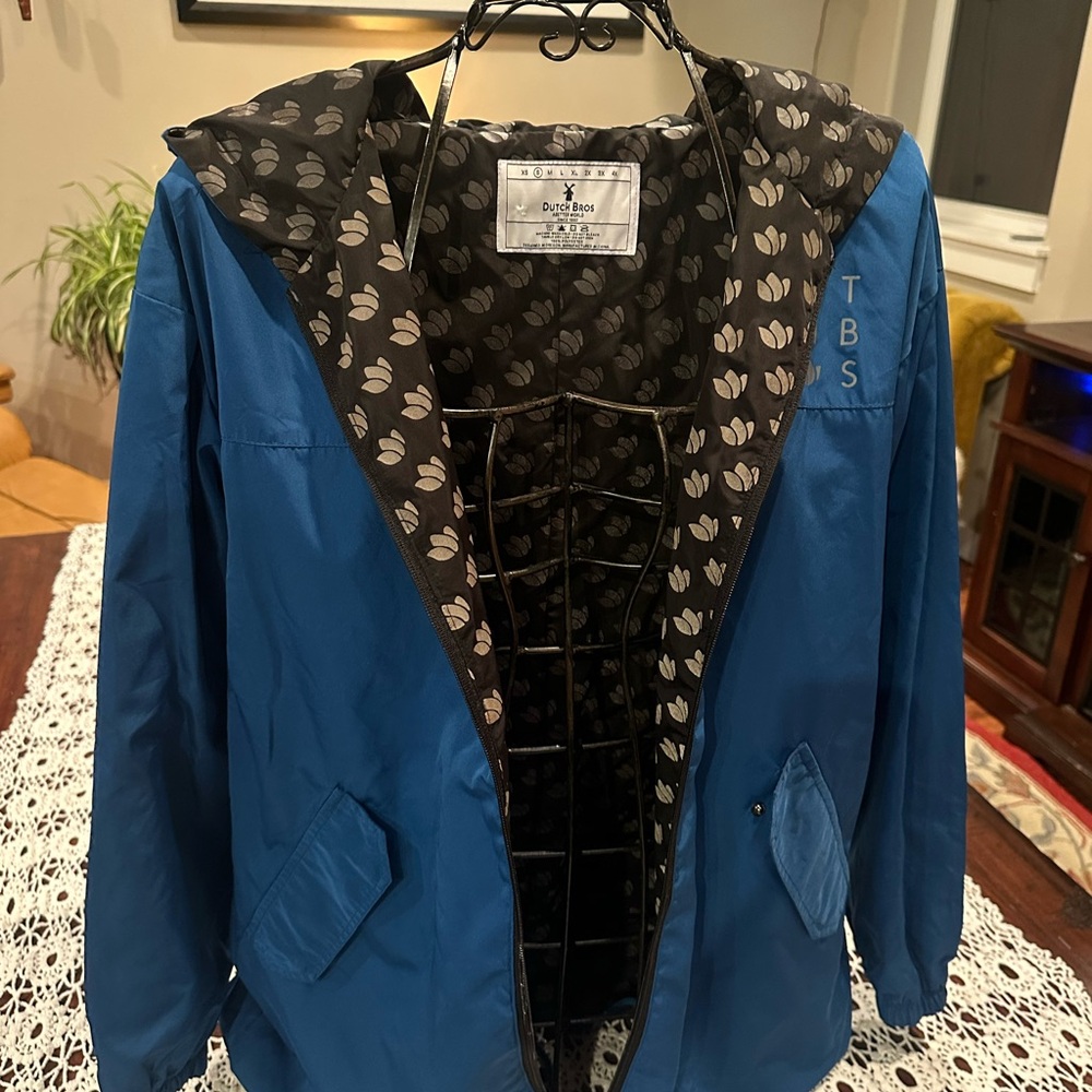 Worth Blue Utility Jacket With Patterned Lining - image 1